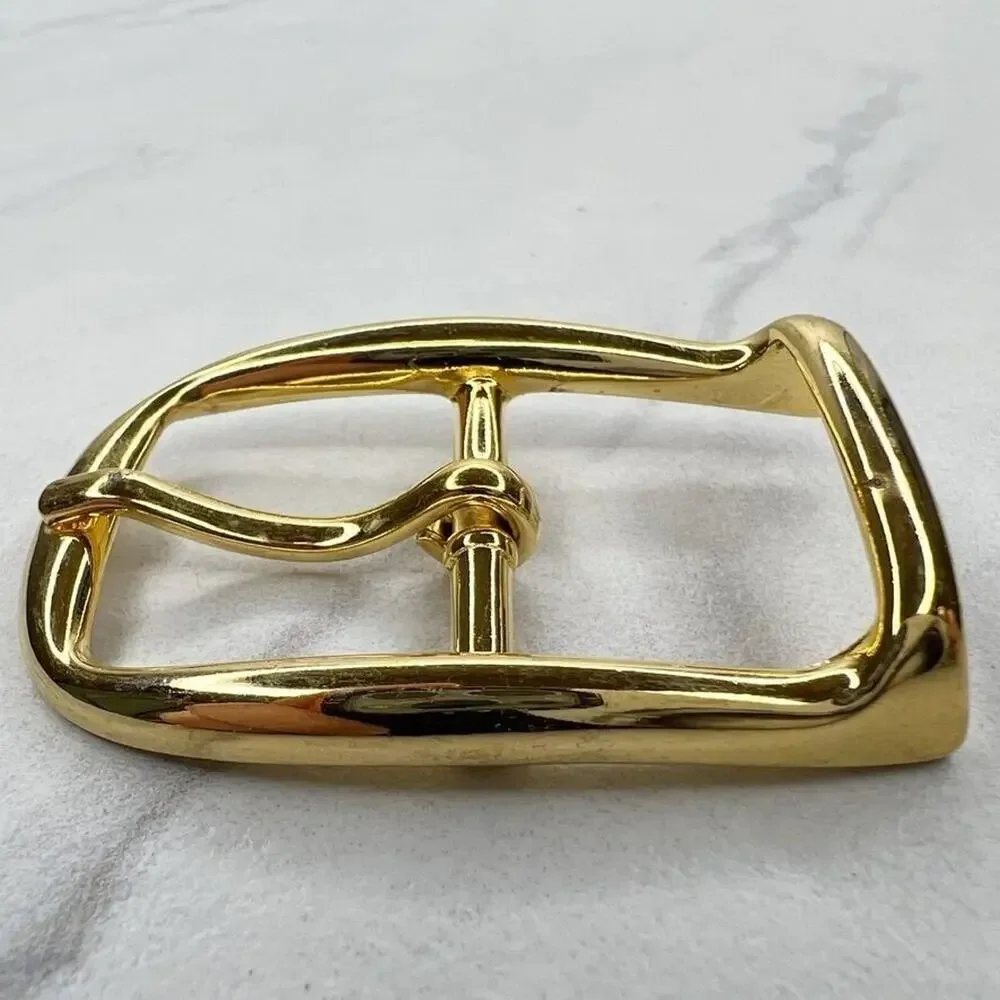 Vintage Gold Tone Simple Basic Belt Buckle for up to 1 Inch Belt
